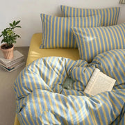 summer mix colorful striped duvet set bright room