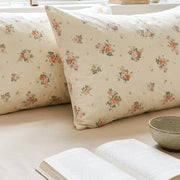 sun drenched rose floral print pillowcase set nature inspired