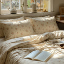 sun drenched rose floral quilt cover aesthetic nature style