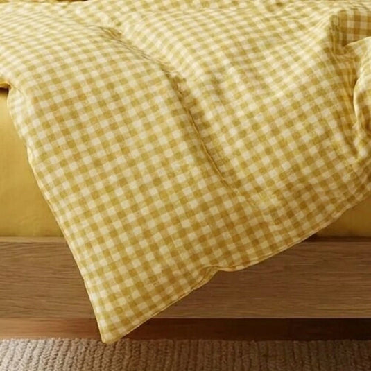 sunbeam honey gingham fabric texture close up high quality print