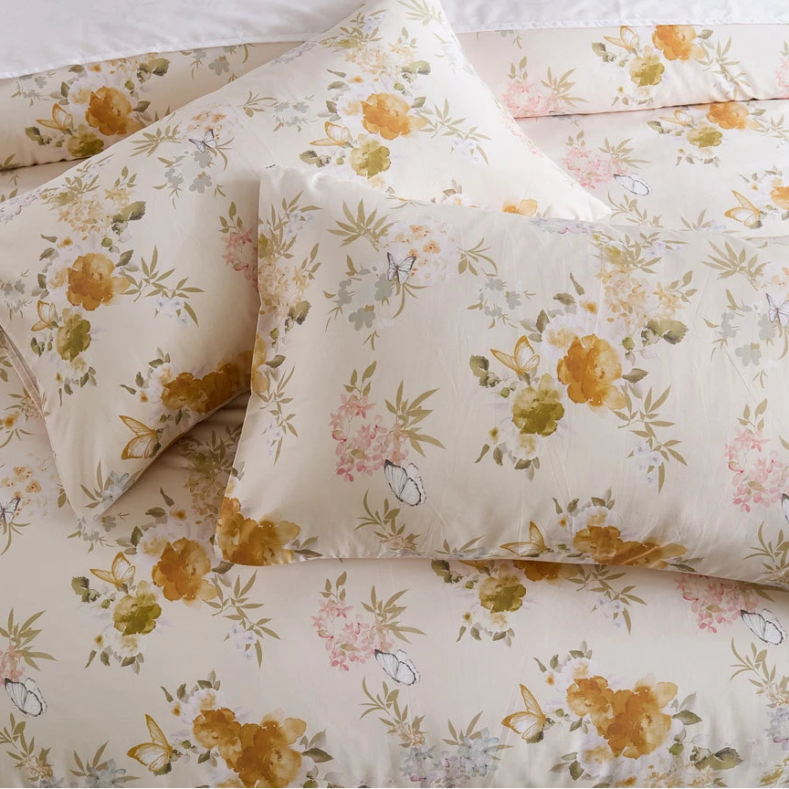 sunbeam meadow duvet cover internal ties and button closure