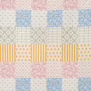 sunday patchwork muslin blanket rainbow patchwork pink cream muslin swatch