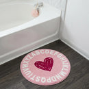 sweetheart mat blush pink abc heart bathroom tub scene