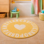 sweetheart rug butter heart kids bathroom styling