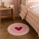 sweetheart rug cherry heart bedroom styling