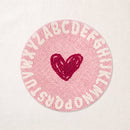 sweetheart rug cherry heart flat lay product photo