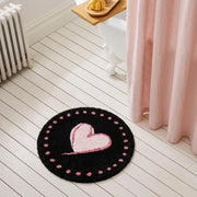 sweetheart rug noir heart bathroom mat styling