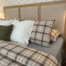 taupe cream plaid fabric texture close up high quality print