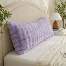 textured faux rabbit fur body pillow case winter essential