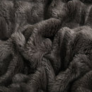 textured faux rabbit fur body pillowcase white wave