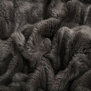 textured faux rabbit fur body pillowcase white wave