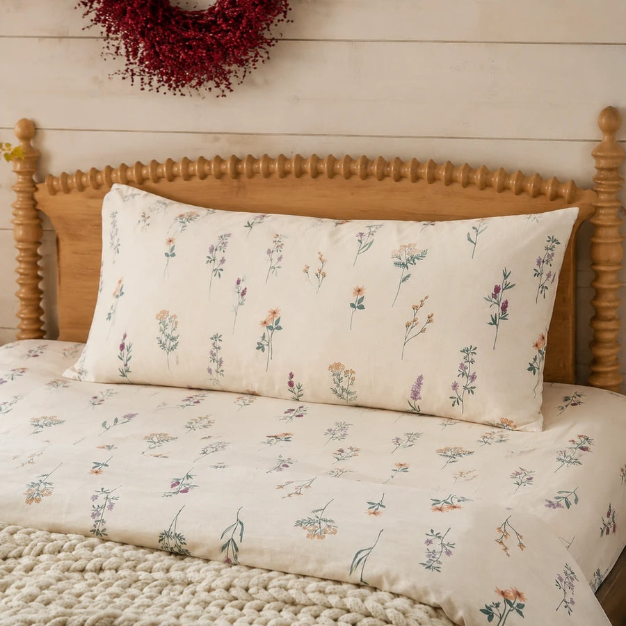 timeless wildflower body pillowcase rustic spindle bed