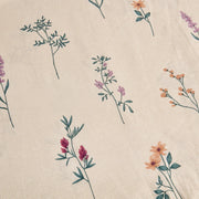 timeless wildflower botanical fabric flat lay oatmeal