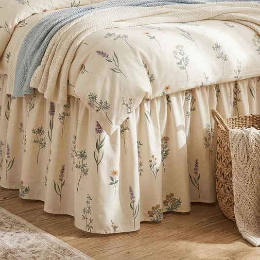 timeless wildflower meadow bed skirt corner with bed