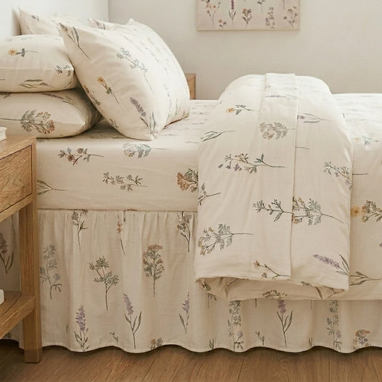 timeless wildflower meadow bedding set with bed skirt