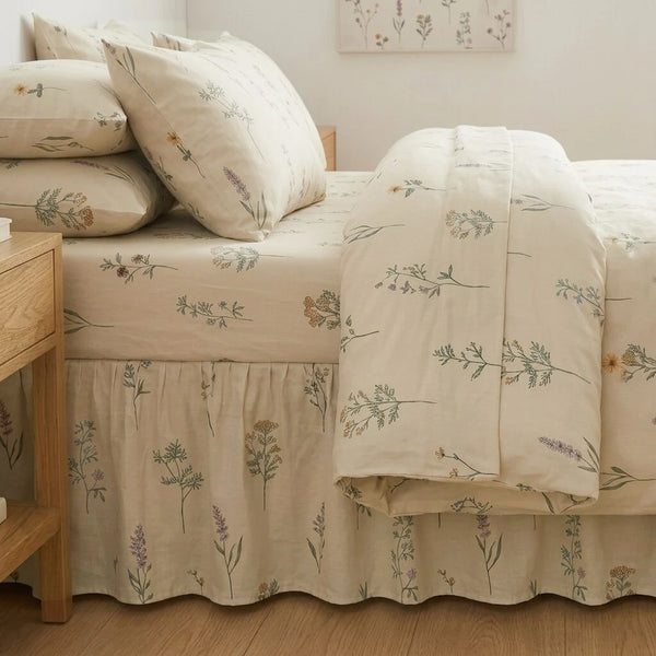 timeless wildflower meadow bedding set with bed skirt