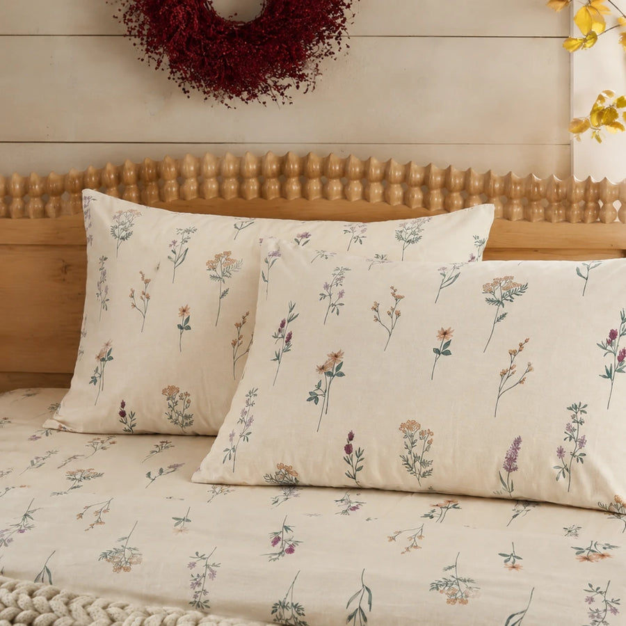 timeless wildflower pillow shams set vintage bedroom deco