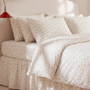 tiny blossom bed skirt beige ditsy floral bedding set
