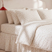 tiny blossom bed skirt beige ditsy floral bedding set