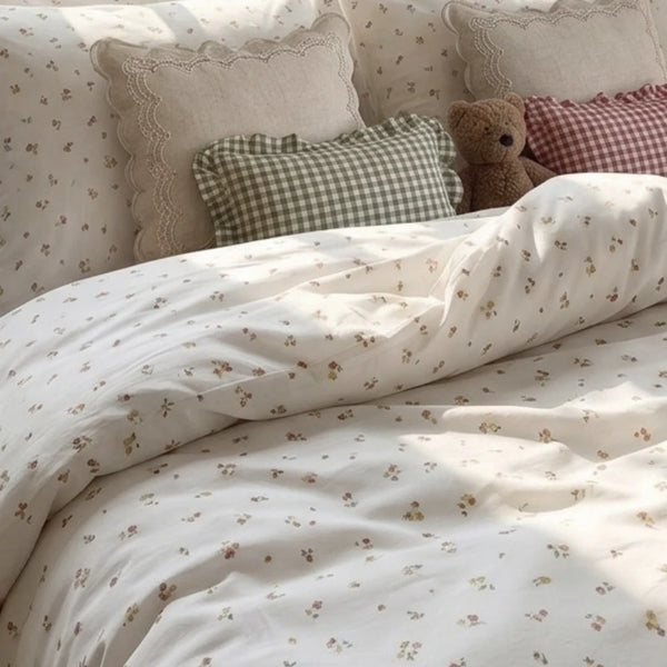 tiny blossom duvet cover set bedroom teddy bear scene