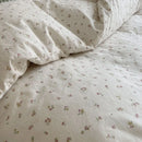 tiny blossom duvet cover set floral fabric texture closeup