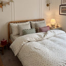 tiny blossom duvet cover set vintage bedroom decor scene