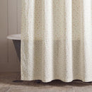 tiny blossom shower curtain ivory clawfoot tub stone floor
