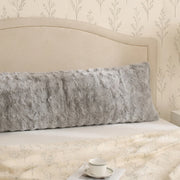 ultra soft wave textured faux fur pillow sham close up