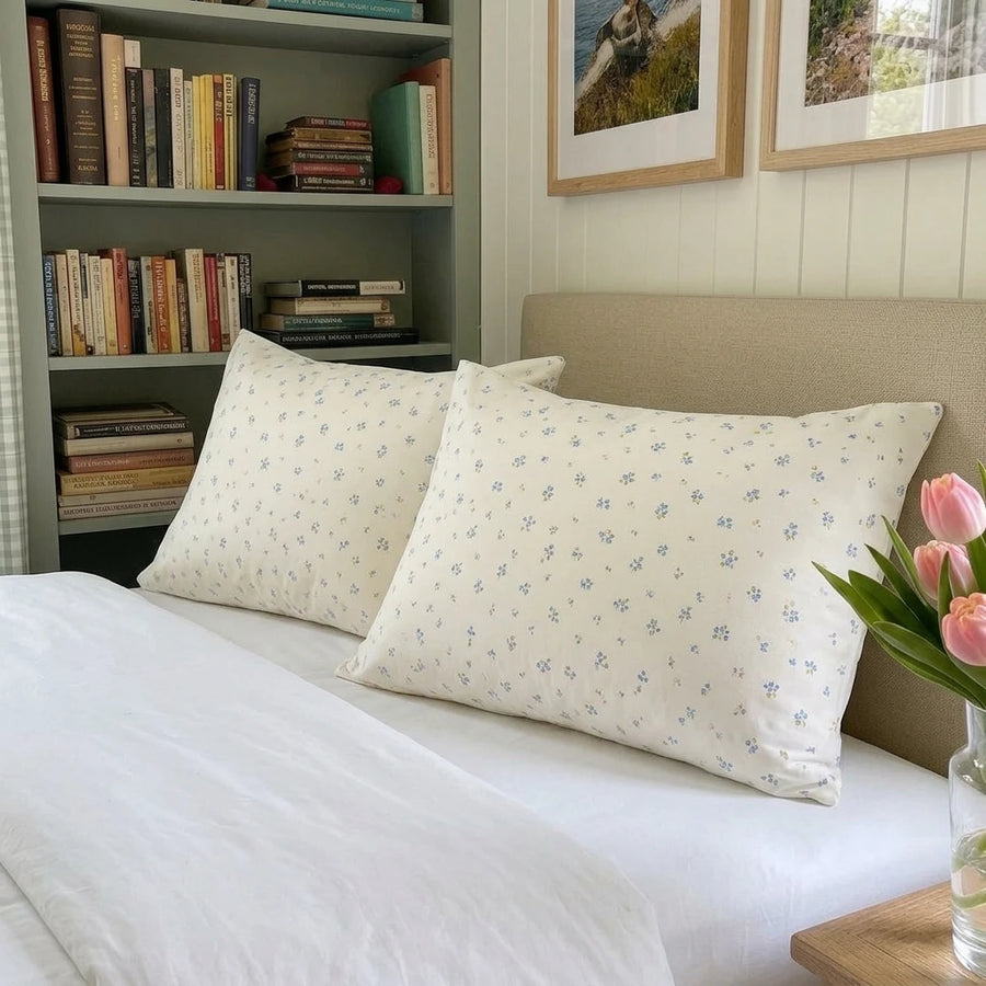 vibrant meadow flower pillow covers cottagecore aesthetic