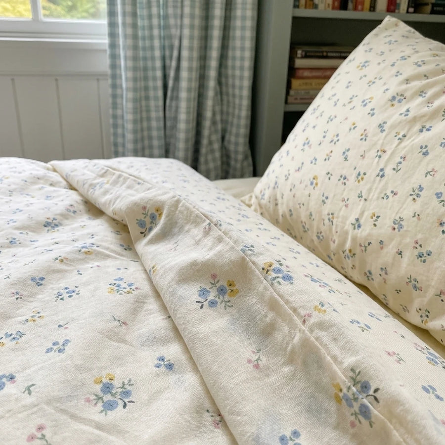 vibrant meadow flower pillowcases high quality botanical print