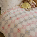 vintage botanical wildflower jacquard blanket texture