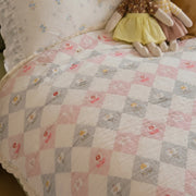 vintage botanical wildflower jacquard blanket texture