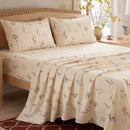 vintage floral meadow cotton sheet set warm bedroom decor