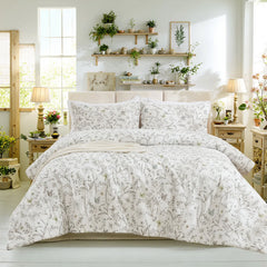 An angled view of the duvet cover set, highlighting the corner