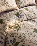 vintage herbarium botanical duvet cover detail