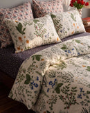 vintage herbarium botanical floral pillow shams