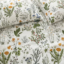 vintage herbarium botanical print pillowcases natural fiber texture
