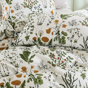 vintage herbarium floral duvet cover cottagecore bedroom decor
