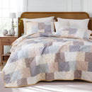 vintage lavender patchwork quilt set cottagecore bedroom style