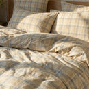 vintage plaid pattern duvet set soft cotton breathable texture