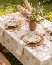 vintage rose cloth napkins french country table
