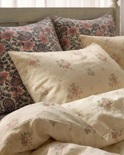 vintage rose duvet cover paisley pillow styling