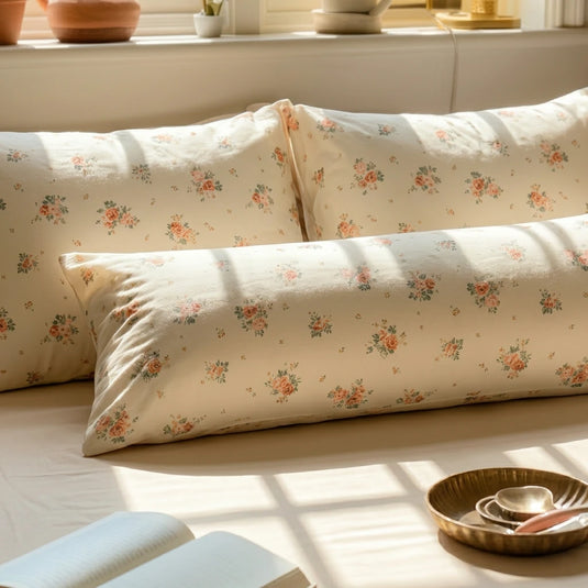 vintage rose pattern cotton pillow covers standard queen size