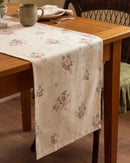vintage rose table runner draped detail