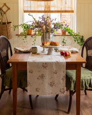 vintage rose table runner rustic dining table