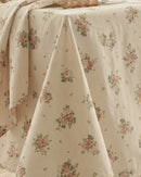 vintage rose tablecloth draped fabric detail