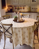 vintage rose tablecloth round dining table