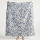 vintage storybook printed cotton blanket heritage indigo detail