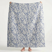vintage storybook printed cotton blanket heritage indigo detail