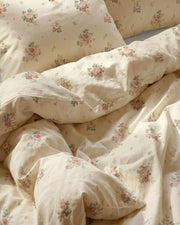 vintage sun drenched rose duvet cover fabric detail